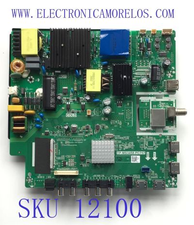 MAIN FUENTE (COMBO) PARA TV SCEPTRE / NUMERO DE PARTE DXCK202005-046 / TP.MS3458.PC757 / 1.05.01.0010128-000 / A20074240 / DISPLAY CC500PV7D VER.02 / MODELO W50 PSTV58GA